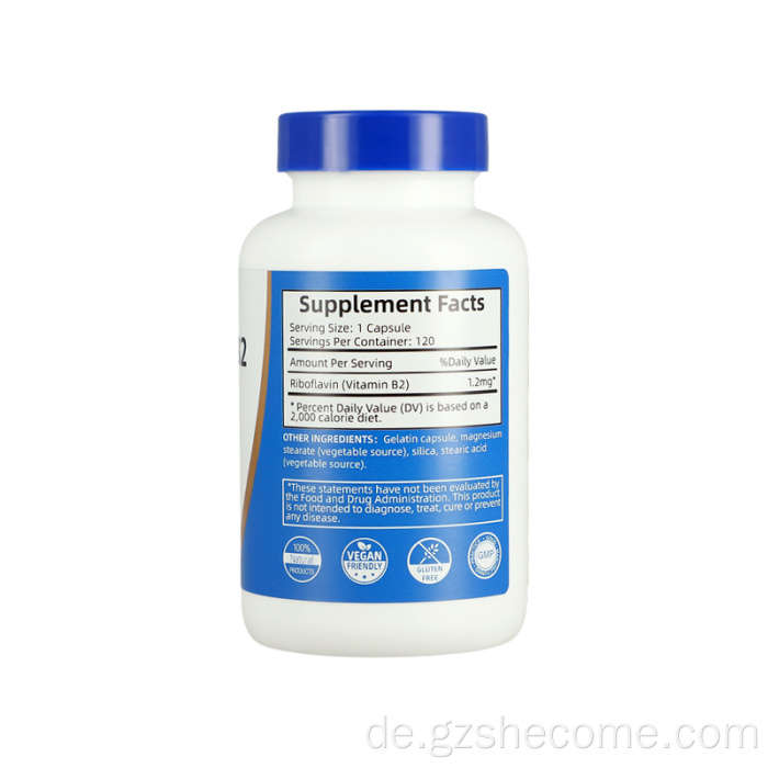 Hochwertige Vitamin B2 -Supplement -Unterstützung Immungesundheit